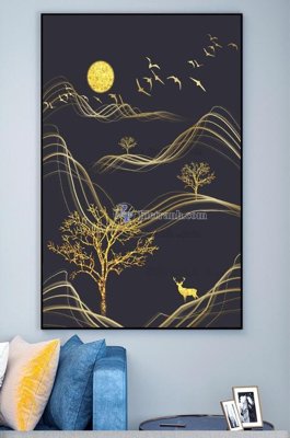 Ảnh gốc File tranh hiện đại pha lê gương KF101307 (nét căng) in mica