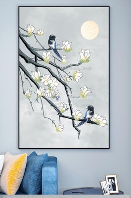 File tranh gốc PSD File tranh hiện đại pha lê gương KF101385 còn nguyên layer