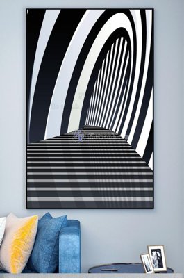 File tranh File tranh hiện đại pha lê gương KF101389 (ảnh gốc) in trần nhà