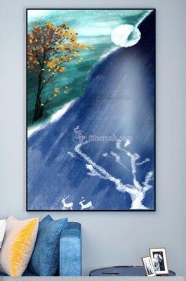 File gốc File tranh hiện đại pha lê gương KF101406 (in lụa) tranh phong thủy