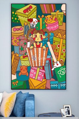 File ảnh File tranh hiện đại pha lê gương KF101409 (gốc) in decal dán tường