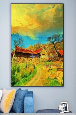 File gốc File tranh hiện đại pha lê gương KF101436 (in lụa) trang trí tường