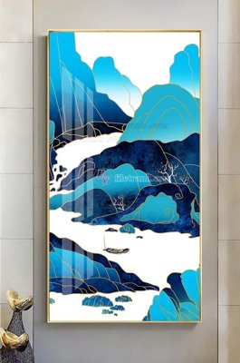 File in lụa File tranh hiện đại pha lê gương KF101557 (phong cảnh) File tranh hiện đại pha lê gương KF101557