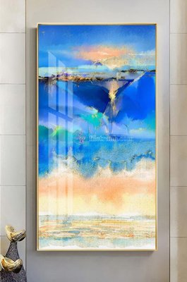 File tranh File tranh hiện đại pha lê gương KF101613 (file gốc) chủ đề phong thủy