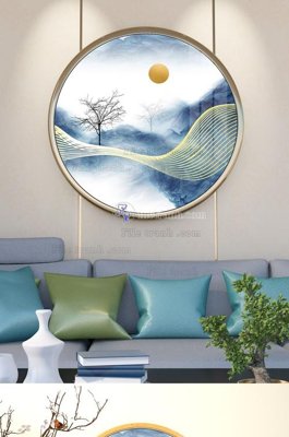 File tranh File tranh hiện đại pha lê gương KF101675 (bản gốc) treo tường