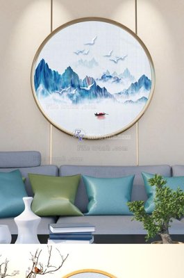 File tranh in trần 3D File tranh hiện đại pha lê gương KF101684 (ảnh gốc)