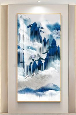 File in ấn File tranh hiện đại pha lê gương KF101712 chuyên nghiệp