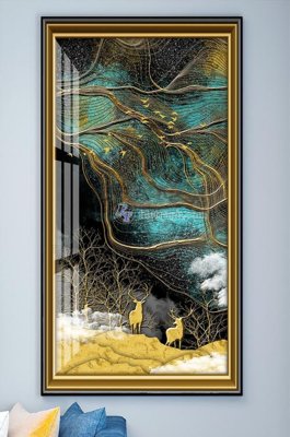 File gốc File tranh hiện đại pha lê gương KF101727 (in mica) làm bảng hiệu