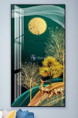 Tải file File tranh hiện đại pha lê gương KF101728 (gốc) chủ đề phong thủy