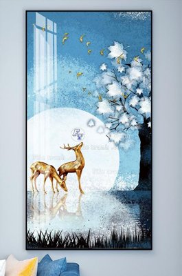 File tranh File tranh hiện đại pha lê gương KF101730 (ảnh gốc) chi tiết rõ ràng