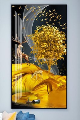 File PSD File tranh hiện đại pha lê gương KF101797 (bản gốc) cho nhà in