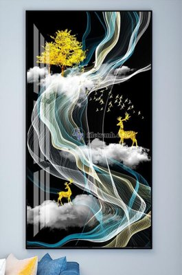 File PSD File tranh hiện đại pha lê gương KF101847 (gốc) cho in quảng cáo