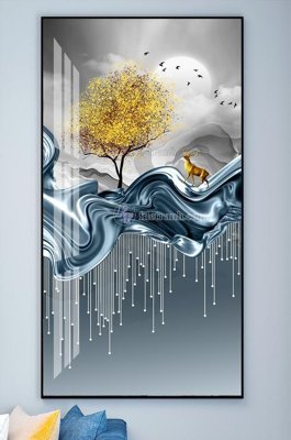 Chi tiết file tranh tráng gương File tranh hiện đại pha lê gương KF101917 (ảnh gốc)