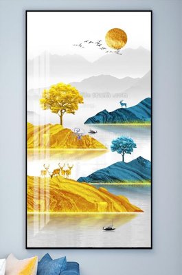 File gốc File tranh hiện đại pha lê gương KF101926 (in ấn) không giới hạn