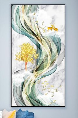 Chi tiết file ảnh File tranh hiện đại pha lê gương KF101946 sắc nét