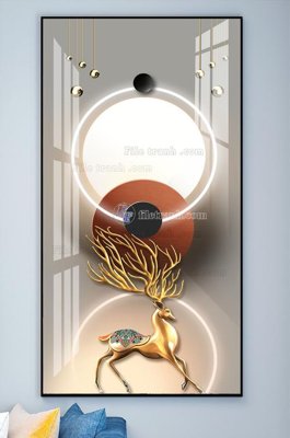 File gốc File tranh hiện đại pha lê gương KF101972 (in lụa) tranh thuận buồm