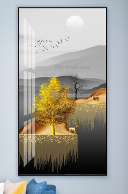 File in trần File tranh hiện đại pha lê gương KF102150 (file gốc) hoa văn 3D