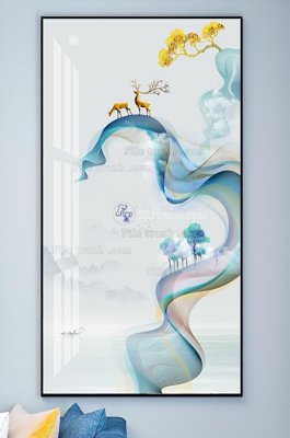 File in lụa File tranh hiện đại pha lê gương KF102210 (chất lượng cao) File tranh hiện đại pha lê gương KF102210