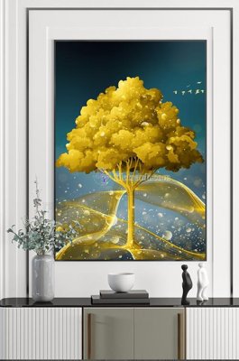 File ảnh File tranh hiện đại pha lê gương KF102341 (gốc) in biển hiệu