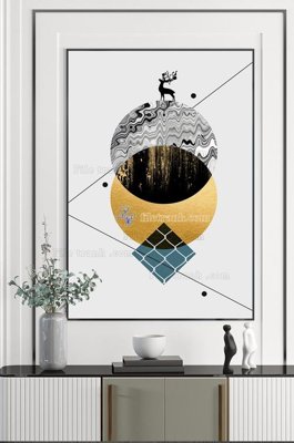 File gốc File tranh hiện đại pha lê gương KF102377 (in lụa) chi tiết cao