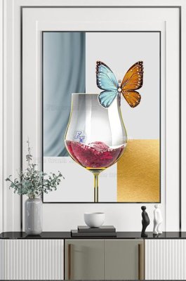 File tranh File tranh hiện đại pha lê gương KF102489 (gốc) chủ đề trừu tượng