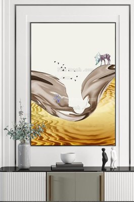 File gốc File tranh hiện đại pha lê gương KF102537 (in lụa) tranh phong thủy