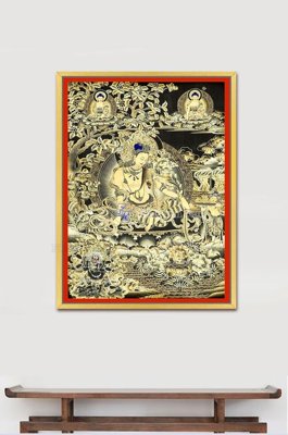 File gốc File tranh hiện đại pha lê gương KF102662 (in lụa) trang trí tường