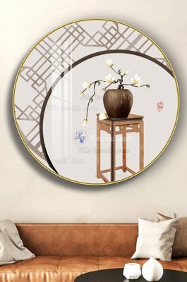 File in lụa File tranh hiện đại pha lê gương KF102741 (tân cổ điển) File tranh hiện đại pha lê gương KF102741