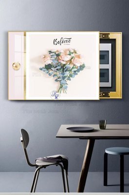 File in trần File tranh hiện đại pha lê gương KF102747 (bản gốc) mây trời