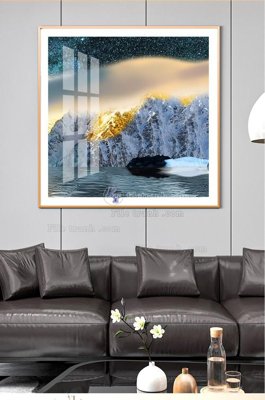 File gốc File tranh hiện đại pha lê gương KF102768 (in lụa) trang trí tường