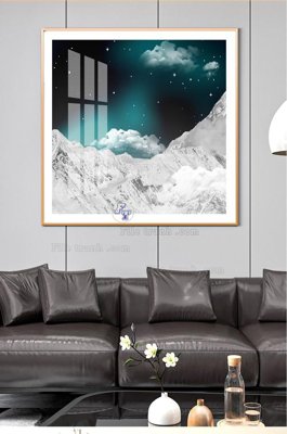 File ảnh File tranh hiện đại pha lê gương KF102793 (gốc) in decal dán tường