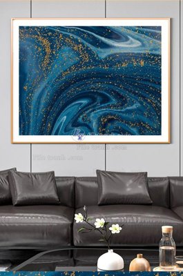 File tranh gốc in trần nhà File tranh hiện đại pha lê gương KF102807 3D