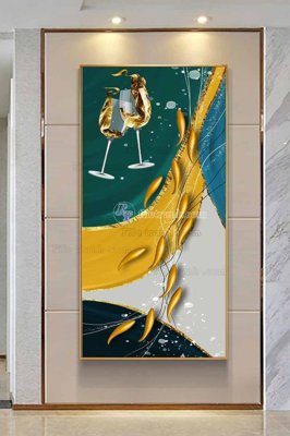 Download file gốc File tranh hiện đại pha lê gương KF102842 (in mica) trang trí