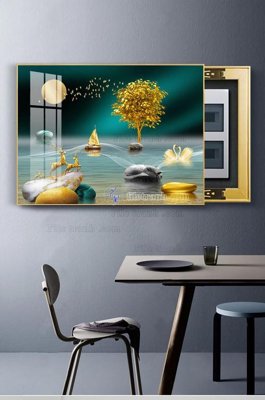 File gốc File tranh hiện đại pha lê gương KF102951 (cho in 3D) độc đáo