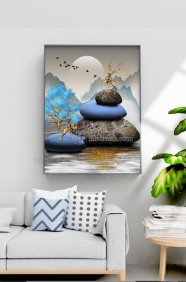 File tranh gốc File tranh hiện đại pha lê gương KF103004 (sắc nét từng chi tiết)