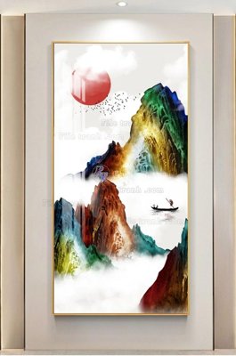 Mua file gốc File tranh hiện đại pha lê gương KF103010 (PSD) tại Filetranh.com