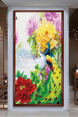 File gốc File tranh hiện đại pha lê gương KF103048 (in tráng gương) sang trọng