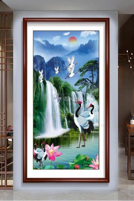 File ảnh File tranh hiện đại pha lê gương KF103078 (gốc) trang trí khách sạn