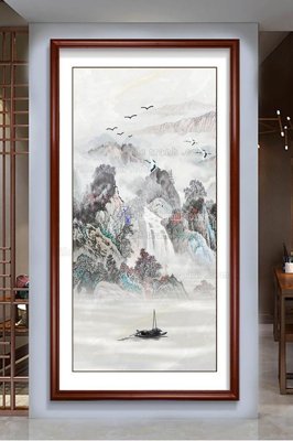 File gốc File tranh hiện đại pha lê gương KF103092 (in lụa) hoa văn cổ điển