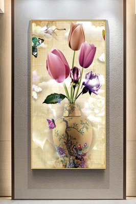 File tranh File tranh hiện đại pha lê gương KF103114 (bản gốc) in lụa 5D