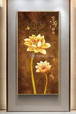 File tranh File tranh hiện đại pha lê gương KF103154 (bản gốc) treo quán cafe