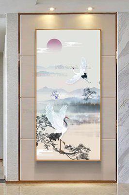 File in lụa File tranh hiện đại pha lê gương KF103197 (hoa văn) File tranh hiện đại pha lê gương KF103197