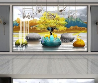 Tải file File tranh hiện đại pha lê gương KF103373 (ảnh gốc) in gạch men