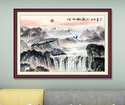 File gốc in tráng gương File tranh hiện đại pha lê gương KF103460 chi tiết