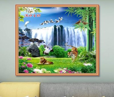 File tranh in trần 3D File tranh hiện đại pha lê gương KF103587 (ảnh gốc)