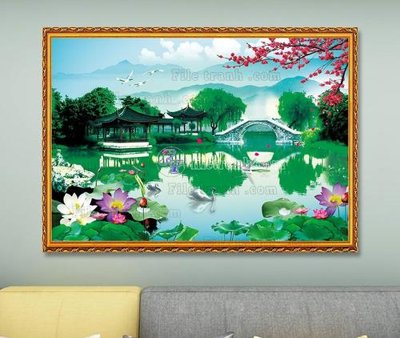 File PSD File tranh hiện đại pha lê gương KF103620 (bản gốc) cho nhà in