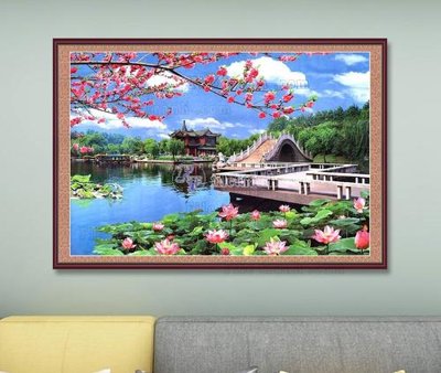 File in trần File tranh hiện đại pha lê gương KF103635 (file gốc) xuyên sáng