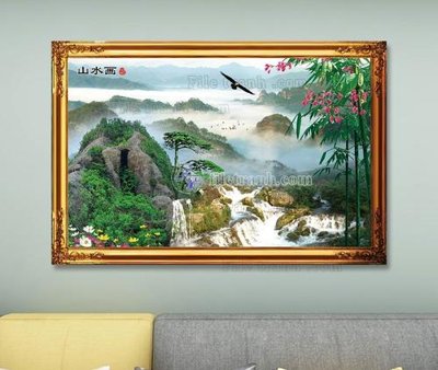 File tranh in trần File tranh hiện đại pha lê gương KF103666 (ảnh gốc siêu nét)