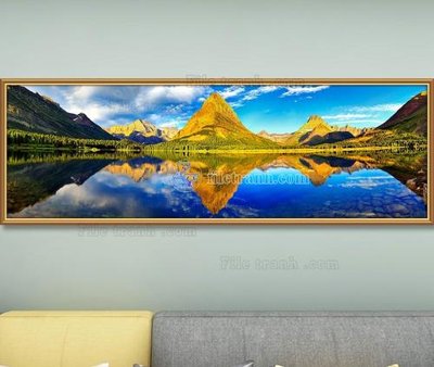 File gốc File tranh hiện đại pha lê gương KF103672 (cho in ấn) độc quyền