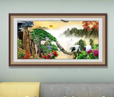 File PSD in ấn File tranh hiện đại pha lê gương KF103674 (chất lượng cao)